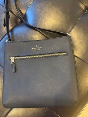 kate spade Black Saffiano Leather Gold-Accent Crossbody